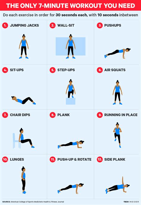 7 minute standing workout